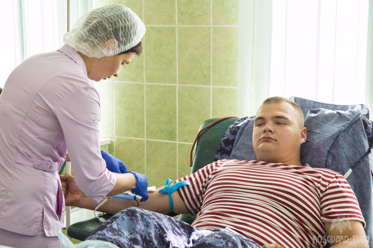 Росгвардейцы сдали кровь для нужд медицинских учереждений Тульской области