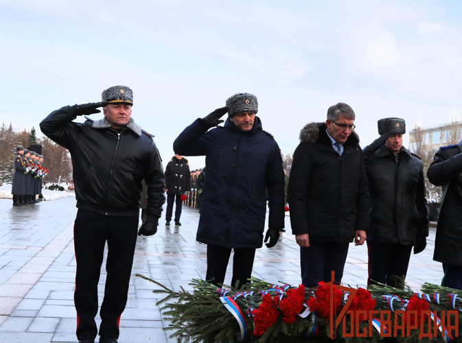 Росгвардейцы приняли участие в мероприятии, посвященном 82-й годовщине окончания Тульской оборонительной операции
