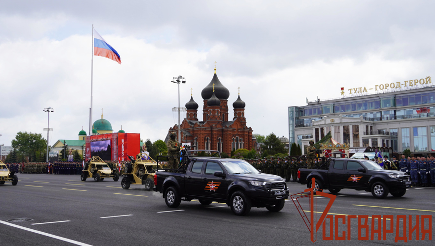 Сотрудники и военнослужащие Управления Росгвардии по Тульской области приняли участие в Параде Победы